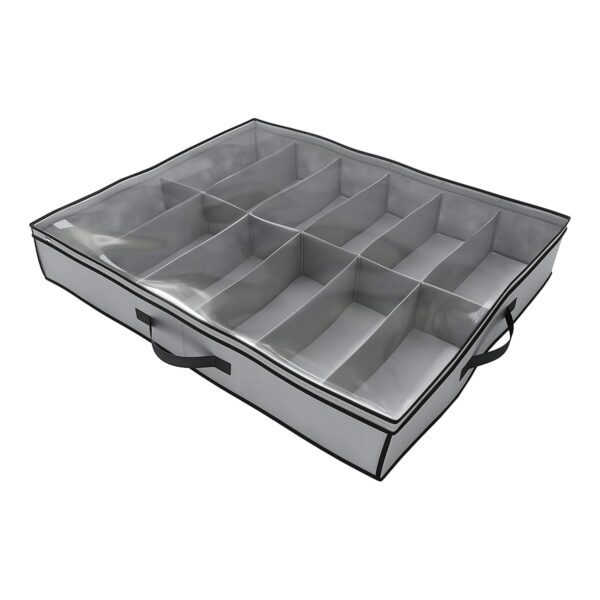 Organizador para 12 pares de calçados com tampa transparente, CST7993, Euro Home